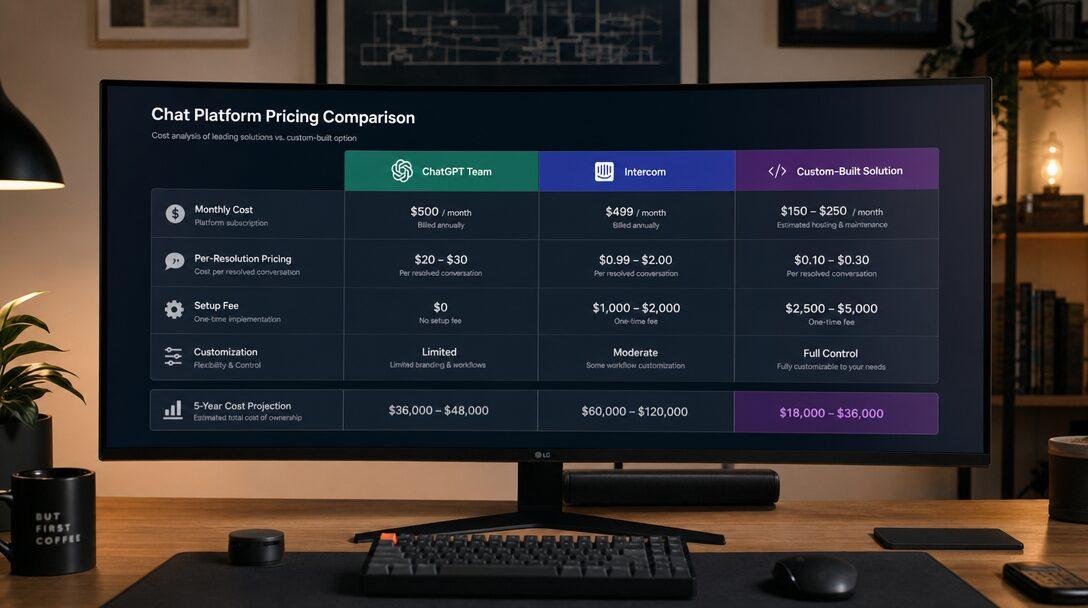 Custom AI Chatbot vs Platform (Intercom, HubSpot): Real Pricing
