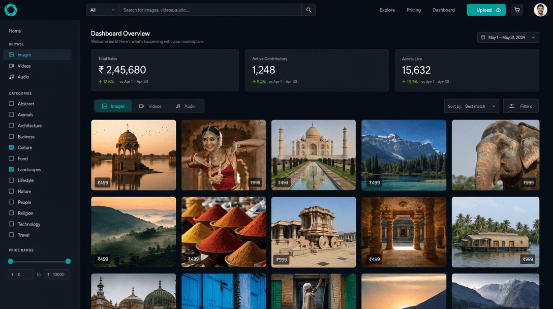 Montage India product screenshot