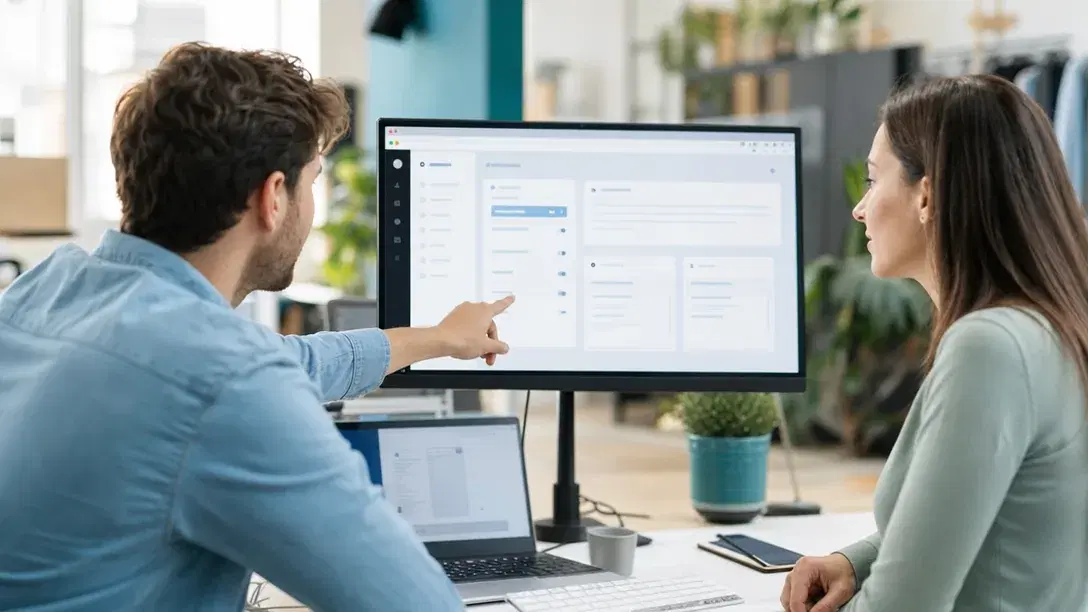 Multi-tenant SaaS product interface produced by web application development
