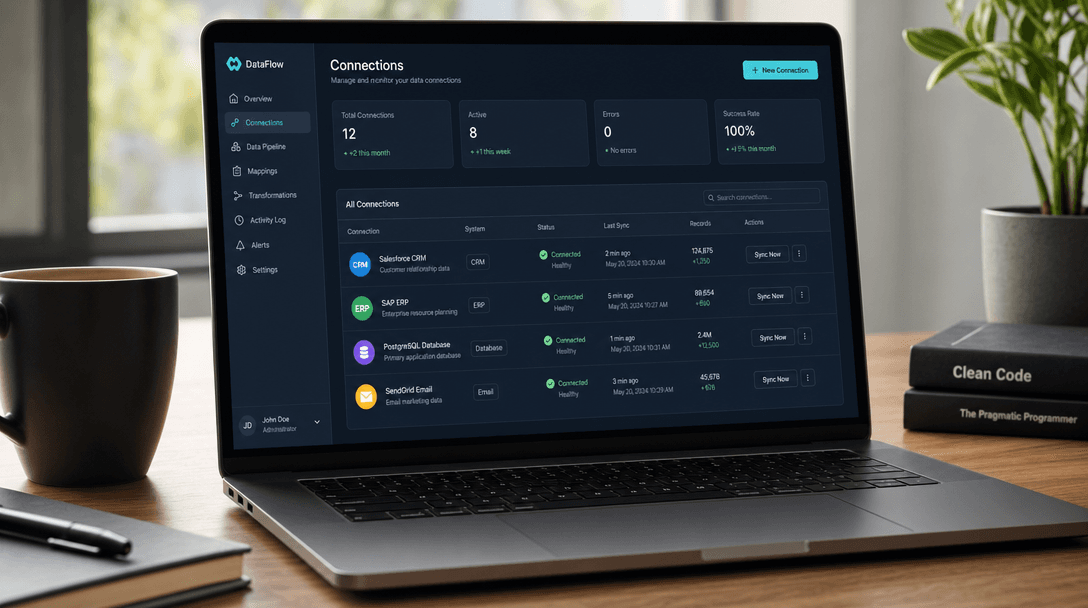 AI implementation integrating with existing business systems