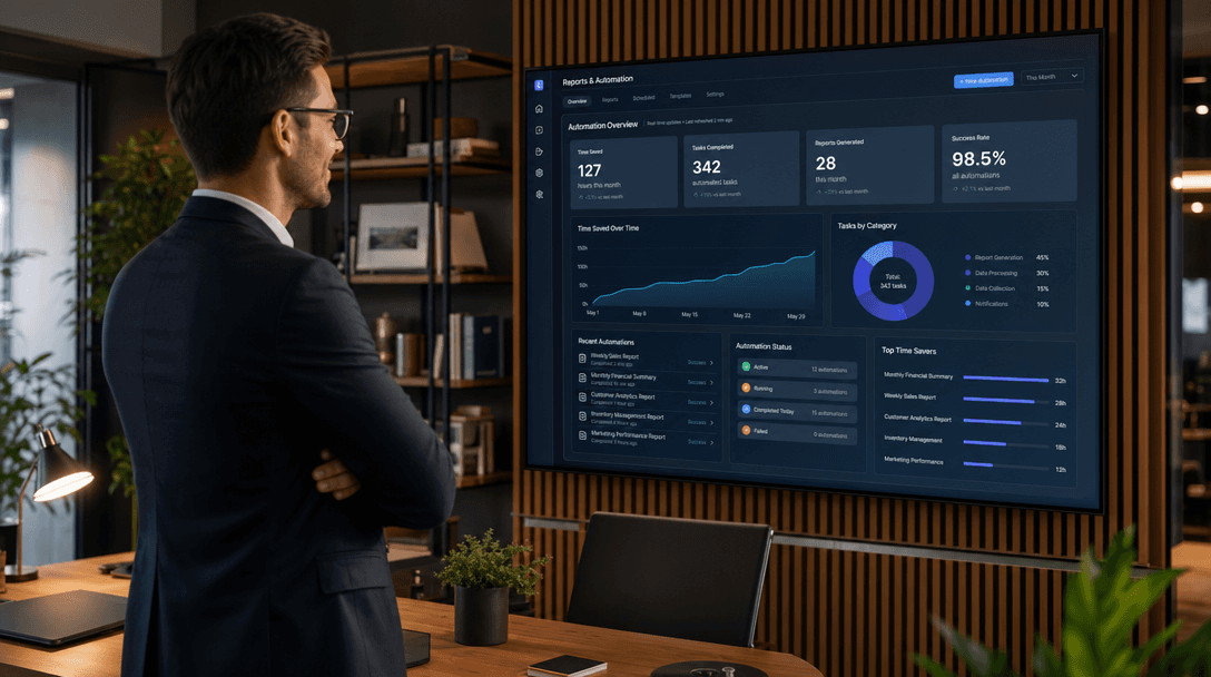 AI workflow automation handling repetitive business tasks