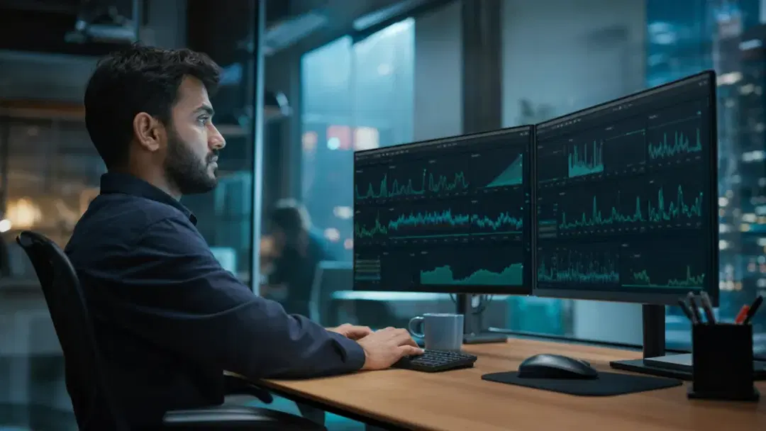 Engineer reviewing AWS cloud infrastructure and monitoring during a cloud and DevOps engagement
