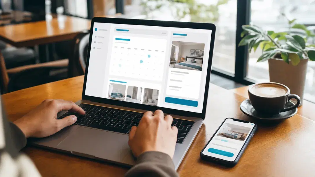 Customer-facing platform built through custom software development, shown on desktop and mobile