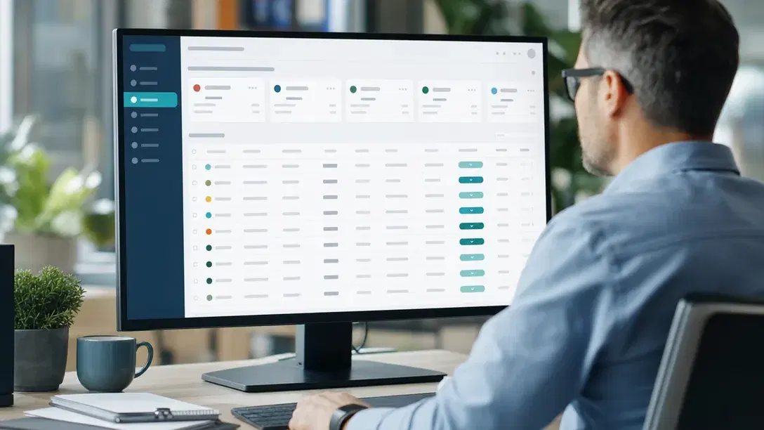 Custom software development dashboard showing an internal operations workflow